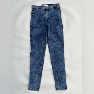 American Apparel Women's High Rise Acid Wash Skinny Jeans Size Large NWT